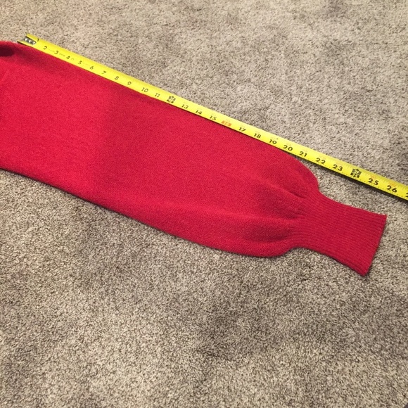 Peruvian Connection Alpaca Red V Neck Pullover Sweater Size L Oversized - Picture 6 of 9